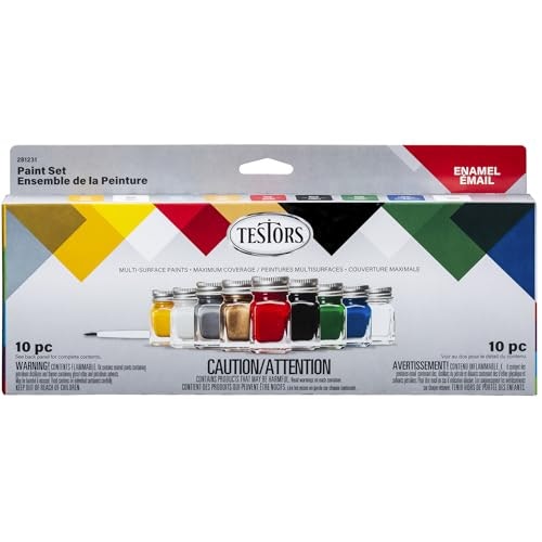 Testors Multi-Surface Enamel Paint Set 9-Pack: $17.99 Testors Multi-Surface Enamel Paint Set 9-Pack: $17.99