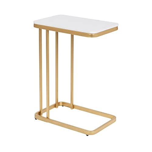 Kate and Laurel Credele Marble C-Table End Table: $101.99 Kate and Laurel Credele Marble C-Table End Table: $101.99
