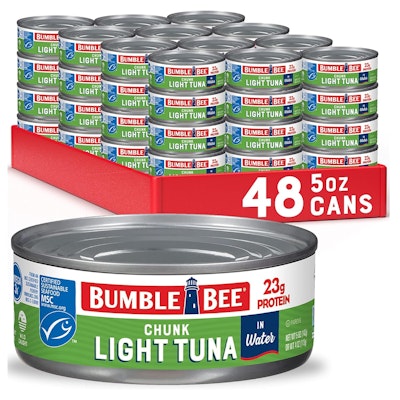 Bumble Bee Chunk Light Tuna in Water 5-oz. Can 48-Pack for $24 + free shipping