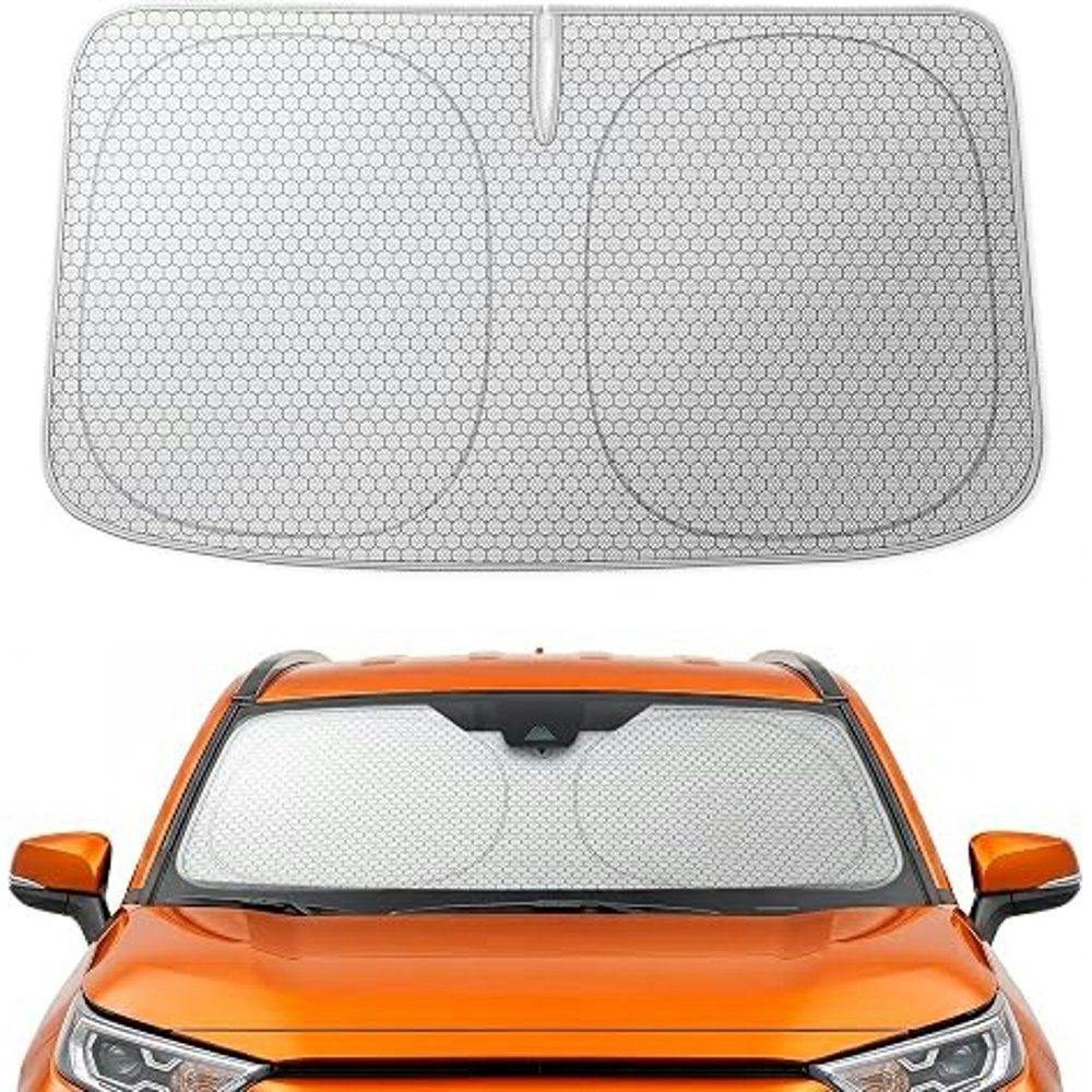 Wolfbox 64" x 34" Graphene Windshield Sun Shade: $35.99 Wolfbox 64" x 34" Graphene Windshield Sun Shade: $35.99