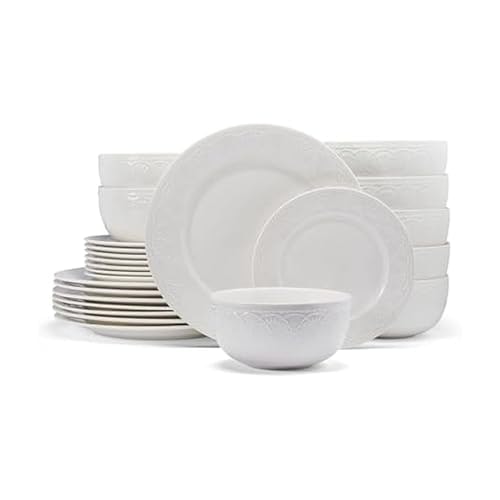 Pfaltzgraff Esmeralda White 24-Piece Dinnerware Set: $117.99