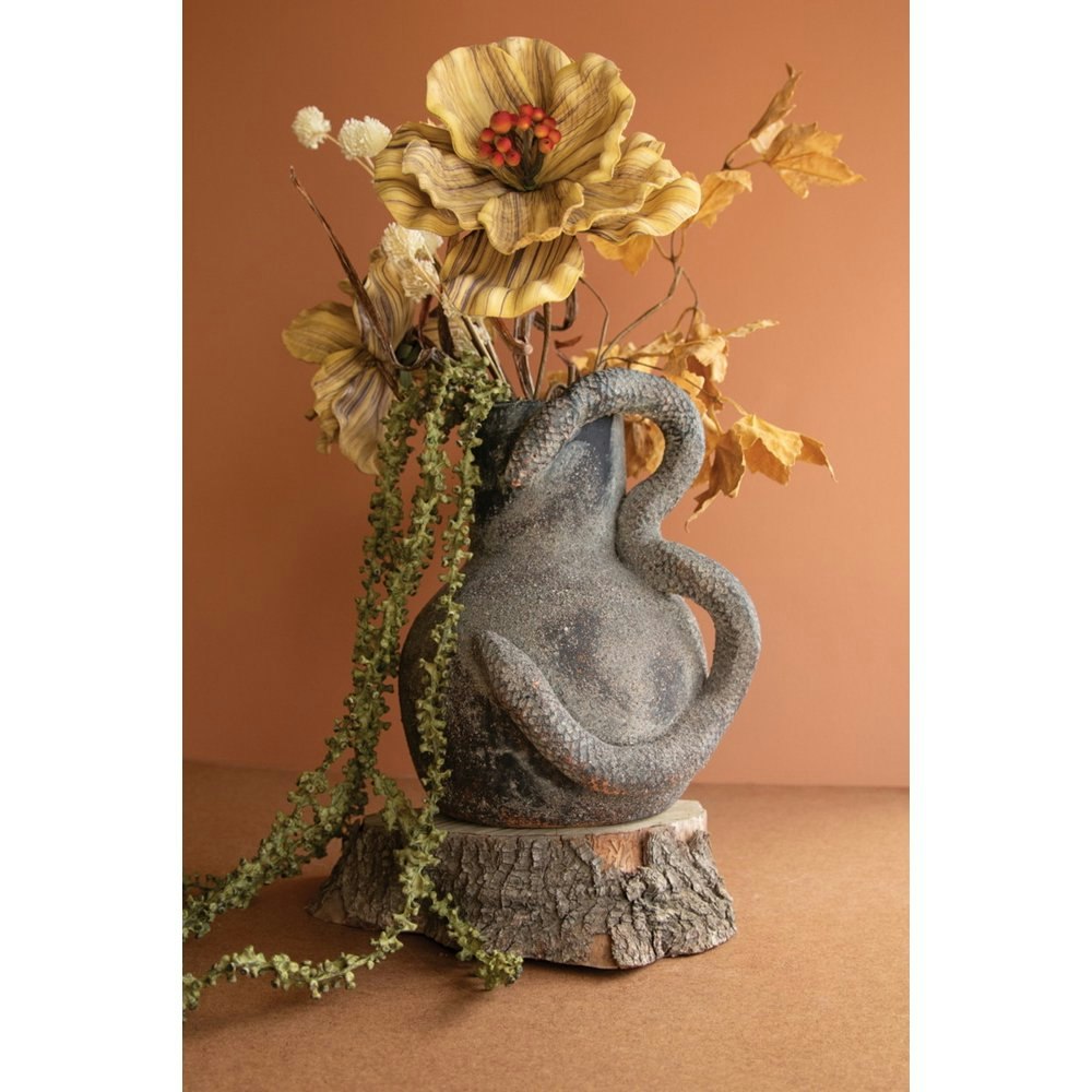 Kalalou 14-Inch Clay Snake Vase: $110.33