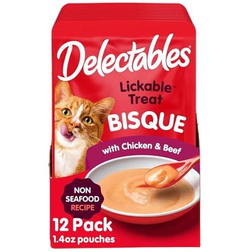 Delectables Non-Seafood Chicken and Beef Wet Cat Treat 12-Pack: $13.19
