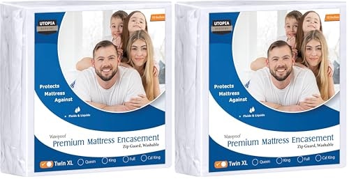 Utopia Bedding Twin XL Waterproof Zippered Mattress Encasement 2-Pack: $30.80 Utopia Bedding Twin XL Waterproof Zippered Mattress Encasement 2-Pack: $30.80