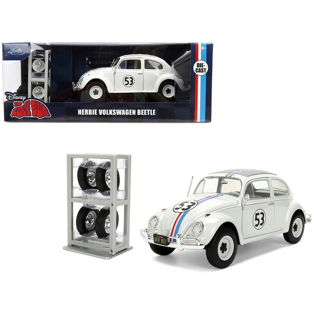 Jada 1/24 Diecast 1968 Volkswagen Beetle Herbie Model Car: $32.70
