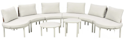 Ebern Designs Perica 8-Piece Curved Outdoor Sectional Set for $326 + free shipping