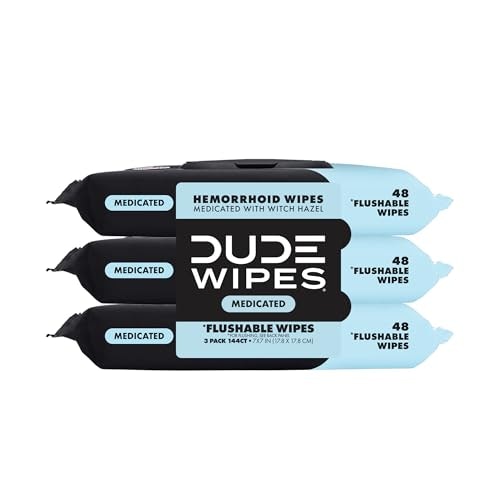 Dude Wipes Medicated Hemorrhoid Flushable Wipes 144-Count: $13.95
