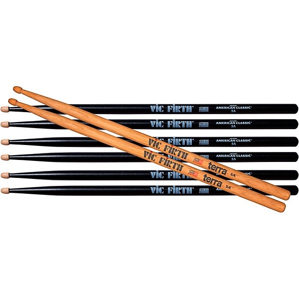 Vic Firth 3-Pair American Classic Drum Sticks w/ Free Terra Drum Sticks: $34 Vic Firth 3-Pair American Classic Drum Sticks w/ Free Terra Drum Sticks: $34