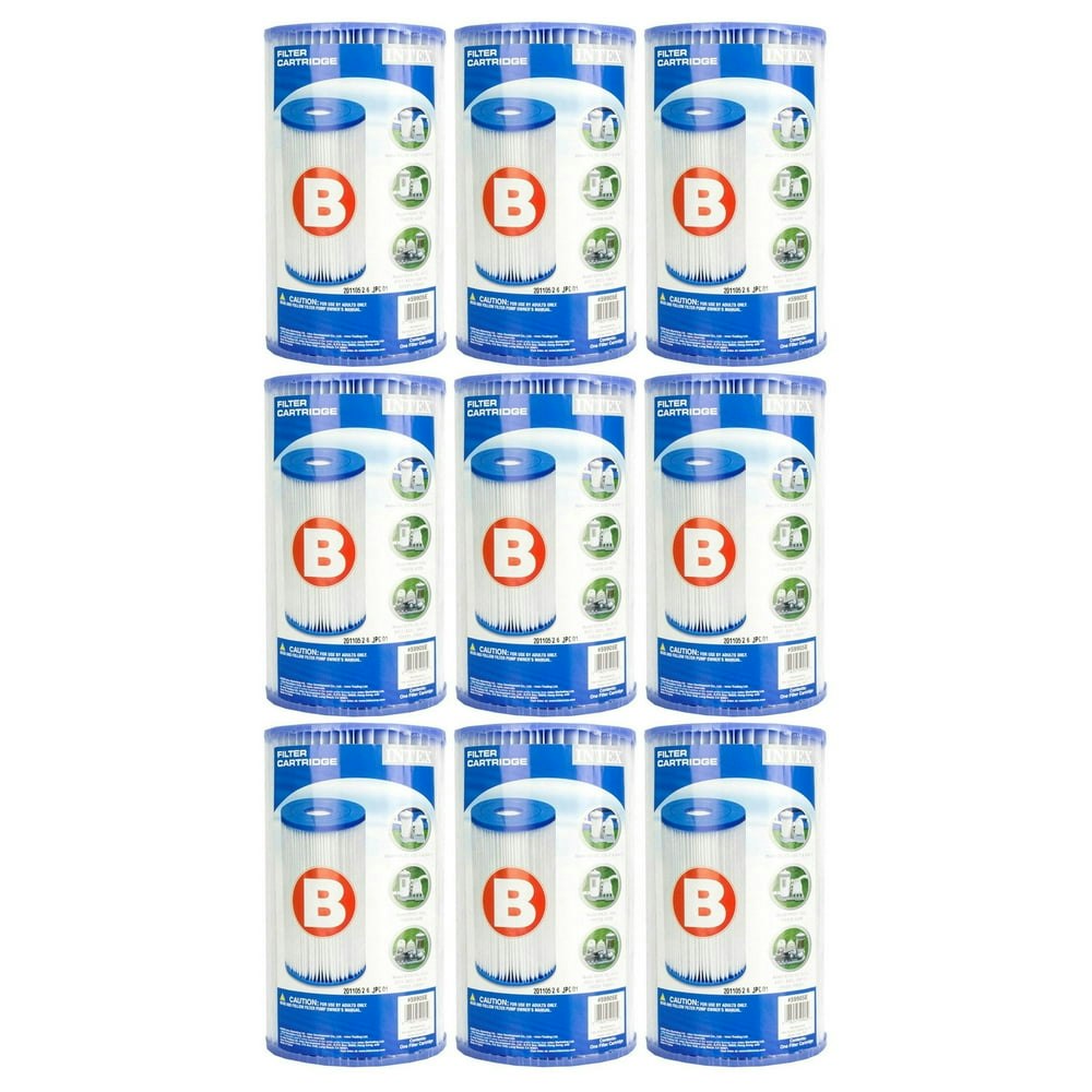 Intex Type B Easy Set Pool Filter Cartridge 9-Pack: $56.97
