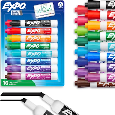 Expo 16-Count Low-Odor Dry Erase Markers for $9 + free shipping w/ Prime
