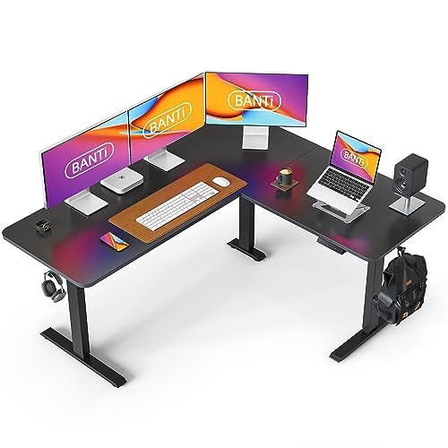 Banti 63 x 55-Inch L-Shaped Adjustable Standing Desk: $179.99 Banti 63 x 55-Inch L-Shaped Adjustable Standing Desk: $179.99