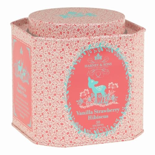 Harney & Sons Organic Vanilla Strawberry Hibiscus Tea 30-Sachet Tin: $13.88 Harney & Sons Organic Vanilla Strawberry Hibiscus Tea 30-Sachet Tin: $13.88