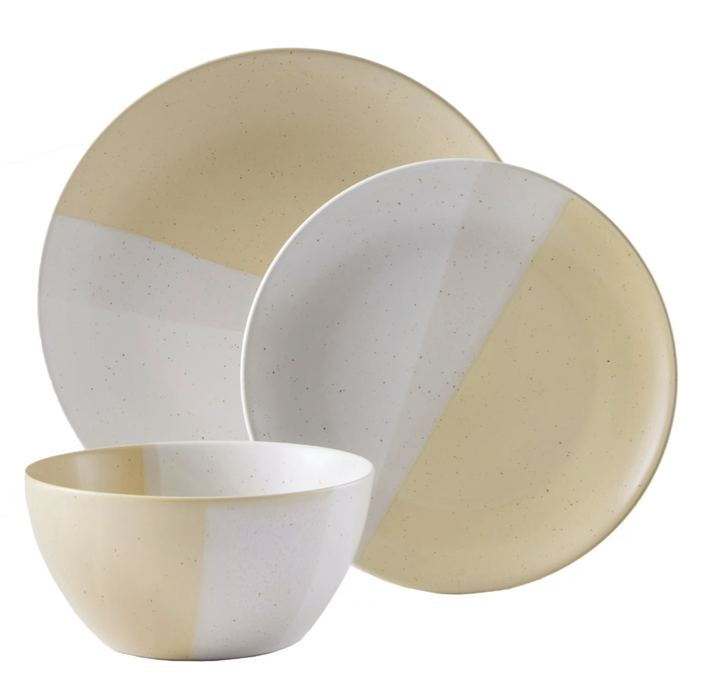 Better Homes & Gardens Hayes Stoneware 12-Piece Dinnerware Set: $25 Better Homes & Gardens Hayes Stoneware 12-Piece Dinnerware Set: $25
