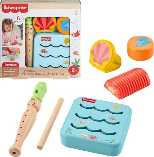 Fisher-Price Ocean Musical Instruments 6-Piece Wood Toy Set: $7.37