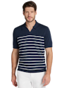 Jos. A. Bank Men's Tailored Fit Engineered Stripe Johnny Polo Sweater for $15 + free shipping