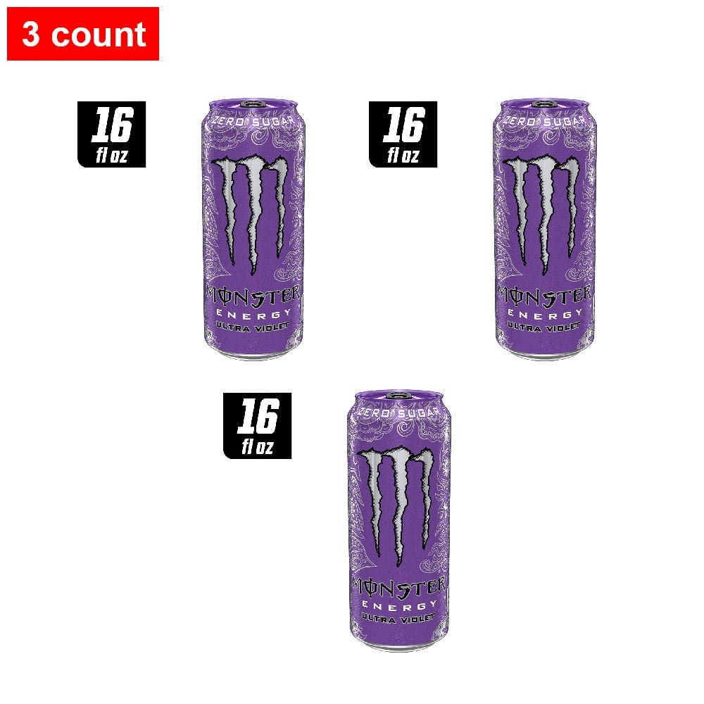 Monster Ultra Violet Zero Sugar Energy Drink 16-fl-oz 3-Pack: $22.89 Monster Ultra Violet Zero Sugar Energy Drink 16-fl-oz 3-Pack: $22.89