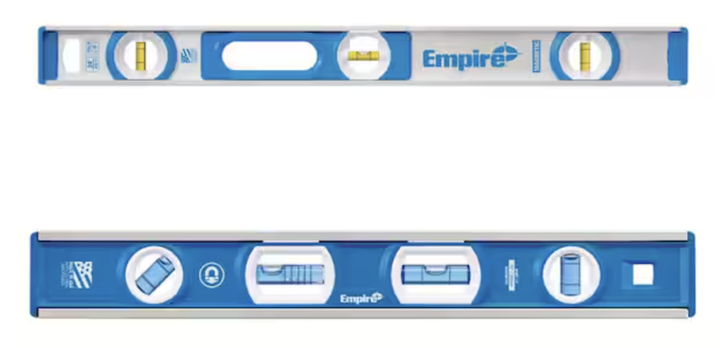 Empire 24" Aluminum I-Beam Level w/ 12" Compact Box Level Set: $20