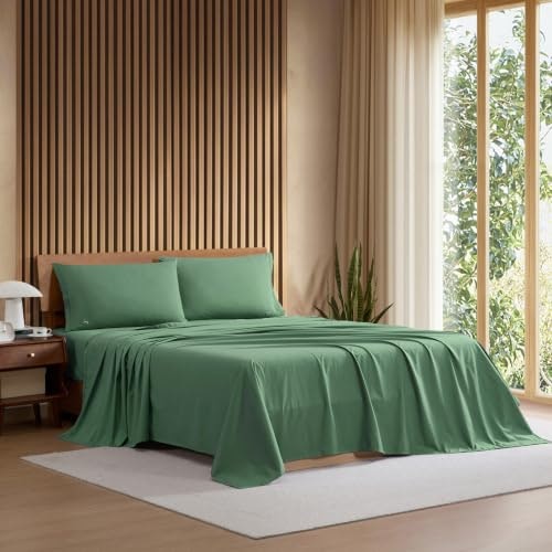 Lacoste 4-Piece Cotton Percale King Sheet Set: $70.96 Lacoste 4-Piece Cotton Percale King Sheet Set: $70.96