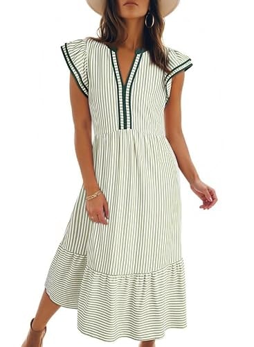Dokotoo Women's V-Neck Cap Sleeve Empire Waist Dress: $33.98 Dokotoo Women's V-Neck Cap Sleeve Empire Waist Dress: $33.98