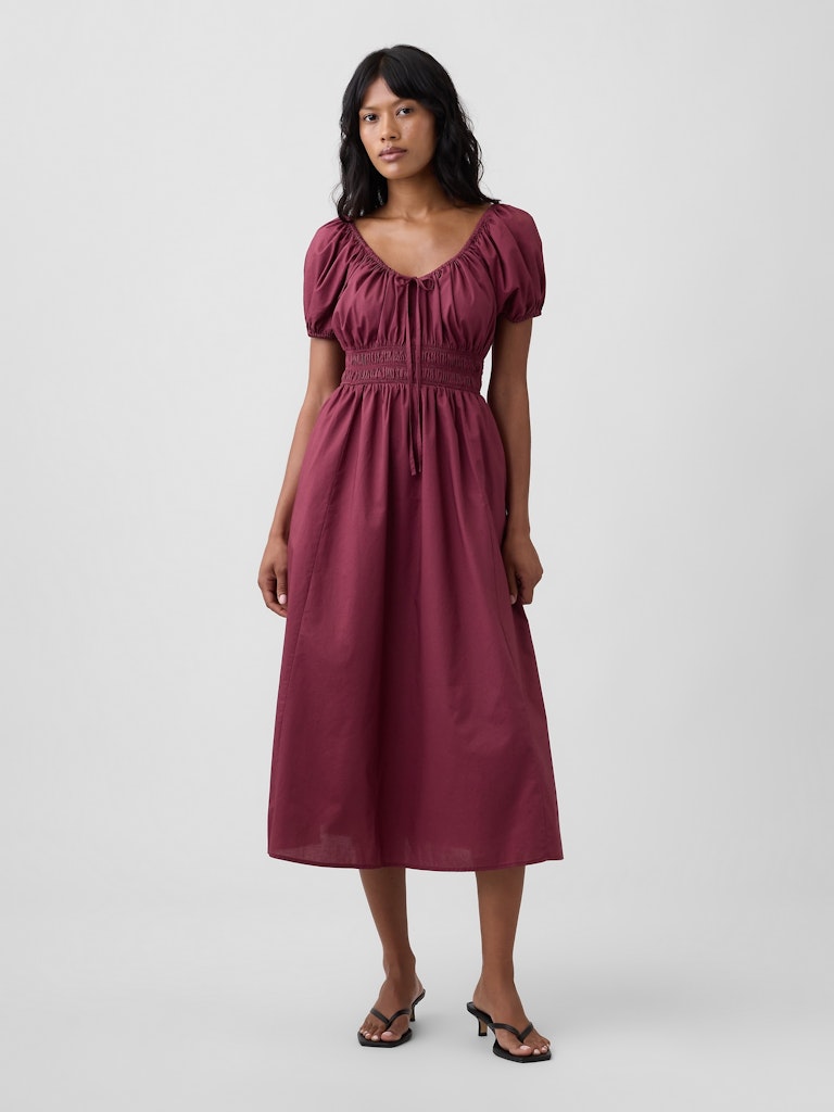 Puff Sleeve V-Neck Maxi Dress: $44.99 Puff Sleeve V-Neck Maxi Dress: $44.99