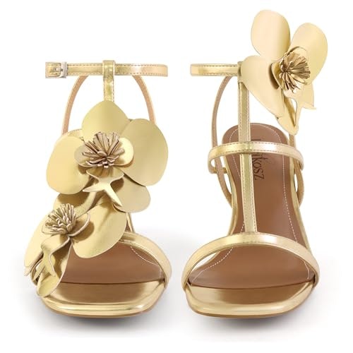 Lacikosz Women's Strappy Flower High Heel Dress Sandals: $45.99 Lacikosz Women's Strappy Flower High Heel Dress Sandals: $45.99