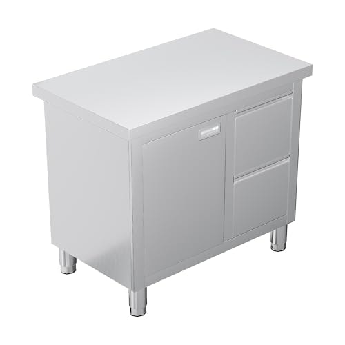 Jocisland 24x36-Inch Stainless Steel Work Table with Sliding Doors: $237.99 Jocisland 24x36-Inch Stainless Steel Work Table with Sliding Doors: $237.99