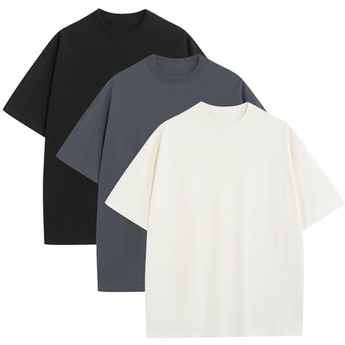 Men's Heavyweight Cotton Oversized T-Shirt 3-Pack: $31.28