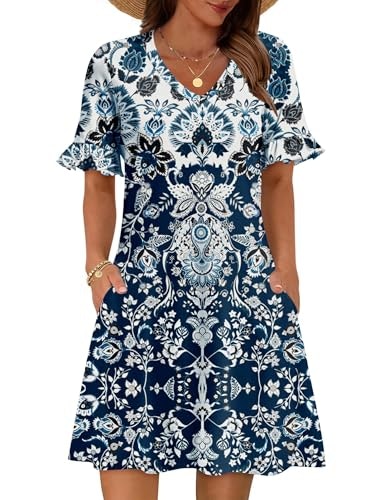 Zeagoo Women's Floral Tunic Dress: $14.98