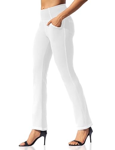 Vooveeya Women's High Waisted Straight Leg Yoga Pants with Pockets: $27.19