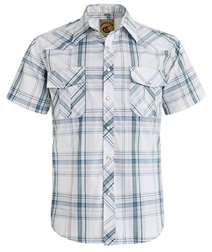 Coevals Club Men's Western Pearl Snap Plaid Shirt: $23.79