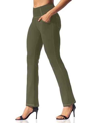 Vooveeya Women's High Waisted Straight Leg Yoga Pants with Pockets: $25.49 Vooveeya Women's High Waisted Straight Leg Yoga Pants with Pockets: $25.49