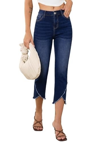 Sidefeel Women's High-Waisted Stretchy Cropped Skinny Jeans: $29.69 Sidefeel Women's High-Waisted Stretchy Cropped Skinny Jeans: $29.69