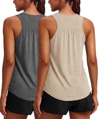Pinspark Women's Racerback Athletic Tank Top 2-Pack: $12.74