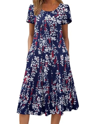 Zeagoo Women's Flowy Floral Midi Dress: $26.98