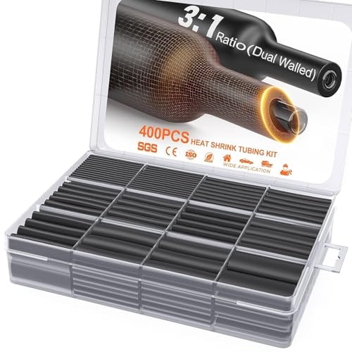 Heat Shrink Tubing 400-Piece Kit: $11.87