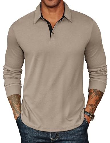 Coofandy Men's Long Sleeve Polo Shirt: $19.98 Coofandy Men's Long Sleeve Polo Shirt: $19.98