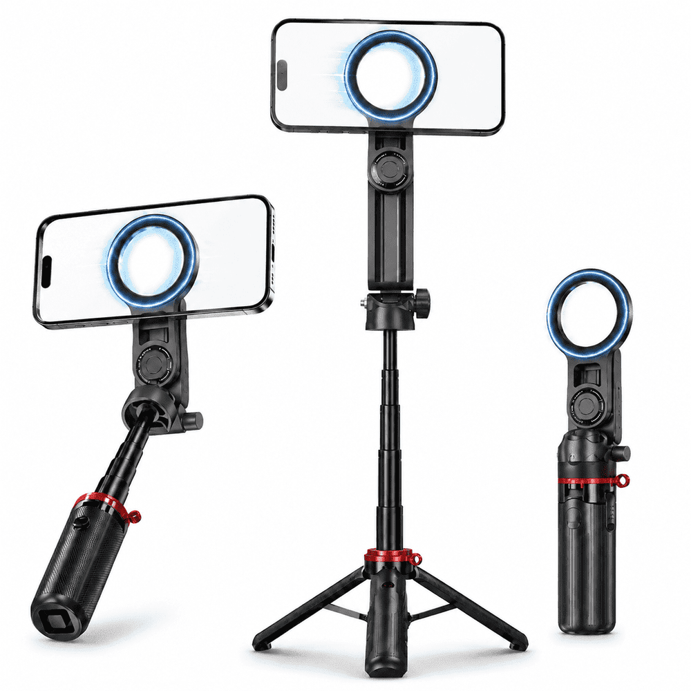 Magnetic Selfie Stick Tripod with Phone Holder and Remote: $19.49 Magnetic Selfie Stick Tripod with Phone Holder and Remote: $19.49