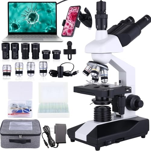 Herwicm 40X-5000X Trinocular Compound Microscope: $203.91 Herwicm 40X-5000X Trinocular Compound Microscope: $203.91