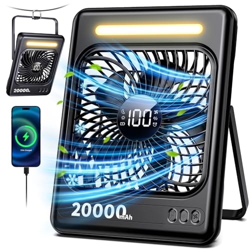 20,000mAh Portable Battery-Powered Fan with LED Lantern: $38.94 20,000mAh Portable Battery-Powered Fan with LED Lantern: $38.94