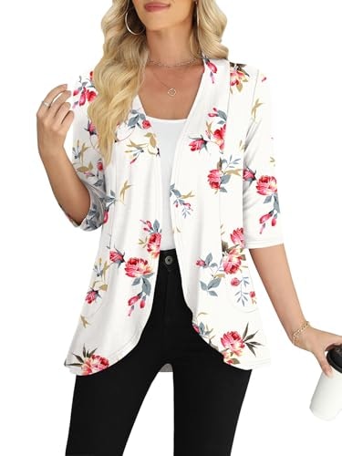 Yincro Women's 3/4 Sleeve Floral Cardigan: $16.99 Yincro Women's 3/4 Sleeve Floral Cardigan: $16.99