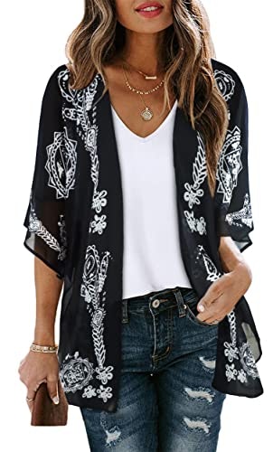 Women's Floral Kimono Cardigan Cover Up: $11.99 Women's Floral Kimono Cardigan Cover Up: $11.99