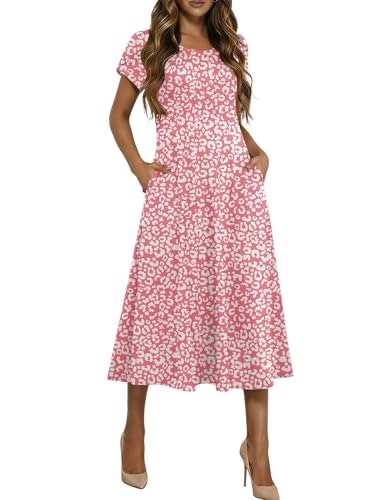Hotouch Women's Floral Cotton Midi Dress: $24.27 Hotouch Women's Floral Cotton Midi Dress: $24.27