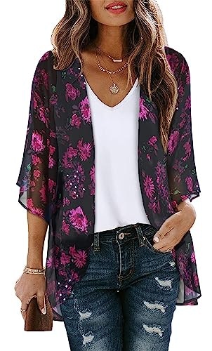 Women's Floral Kimono Cardigan Cover Up: $11.99 Women's Floral Kimono Cardigan Cover Up: $11.99