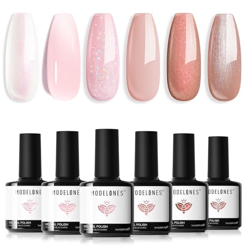 Modelones 6-Color Glitter Gel Nail Polish Set: $9.98 Modelones 6-Color Glitter Gel Nail Polish Set: $9.98