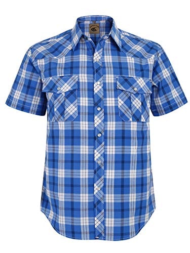 Coevals Club Men's Western Pearl Snap Plaid Work Shirt: $24.64