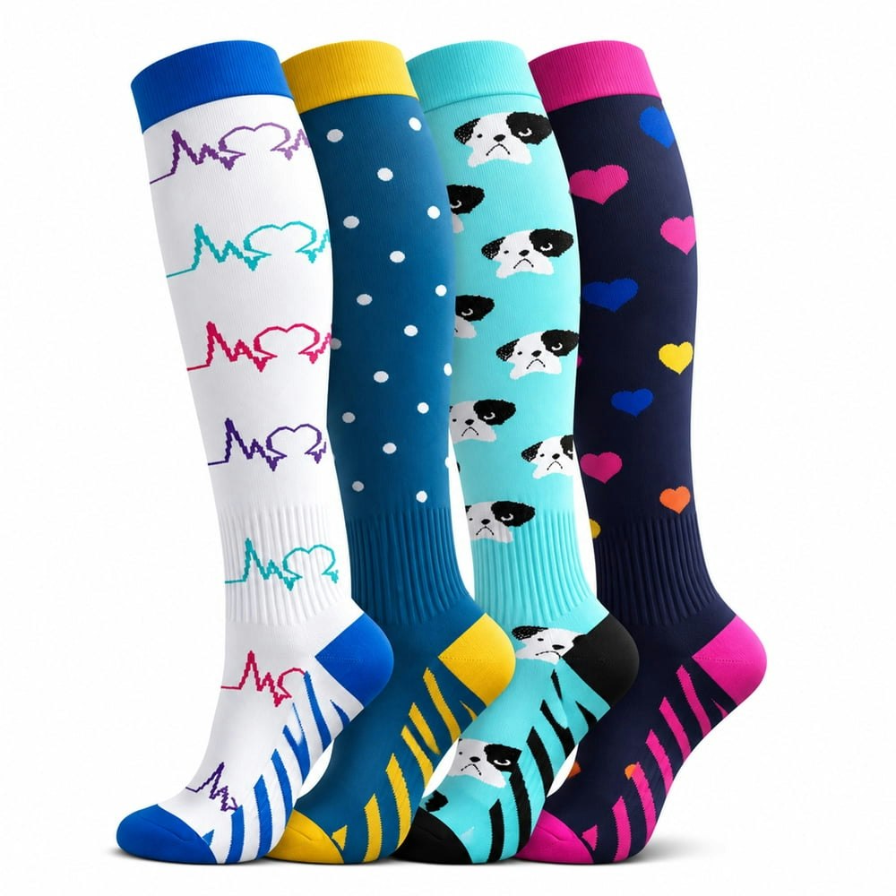 Goldeer 15-20 mmHg Knee High Compression Socks 4-Pack: $12.96 Goldeer 15-20 mmHg Knee High Compression Socks 4-Pack: $12.96