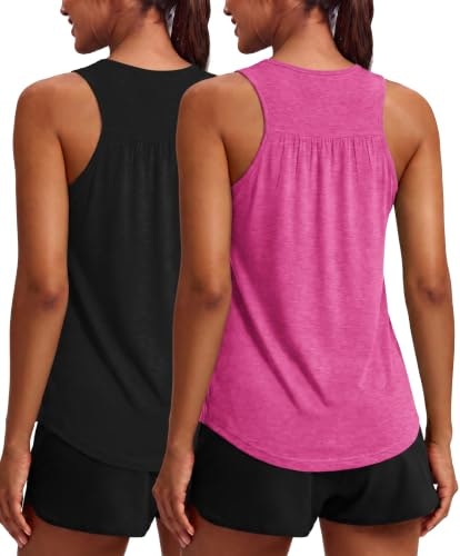 Pinspark Women's Racerback Athletic Tank Top 2-Pack: $14.24