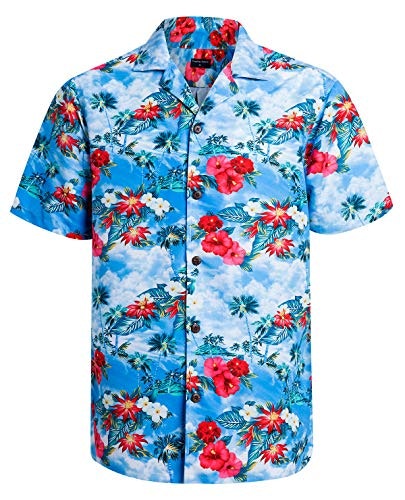 Men's Short Sleeve Floral Hawaiian Shirt: $9.98 Men's Short Sleeve Floral Hawaiian Shirt: $9.98