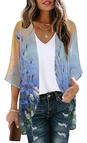 Women's Floral Kimono Cardigan Cover Up: $11.99 Women's Floral Kimono Cardigan Cover Up: $11.99