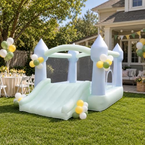 Aksport Inflatable Bounce House with Slide and Basketball Hoop: $209.99 Aksport Inflatable Bounce House with Slide and Basketball Hoop: $209.99